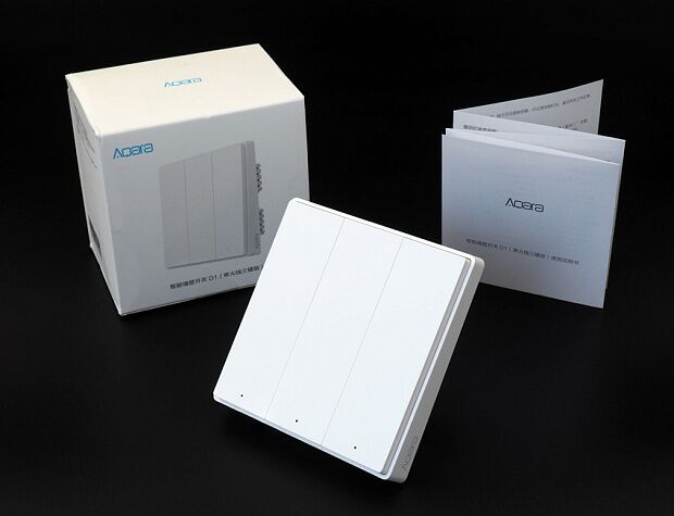 Умный выключатель Aqara Smart Wall Switch D1 Тройной без нулевой линии QBKG25LM (White) - 4